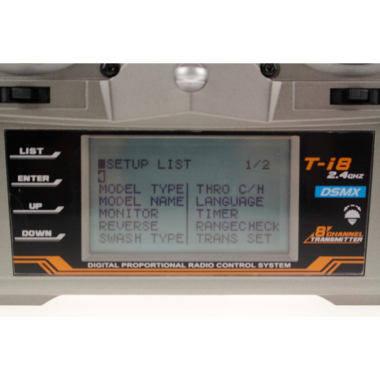MKRON T-i8 2.4GHz 8CH DSMX Digital Spread Modulation X Compatible Transmitter 3-Pos Switch - Silver-7