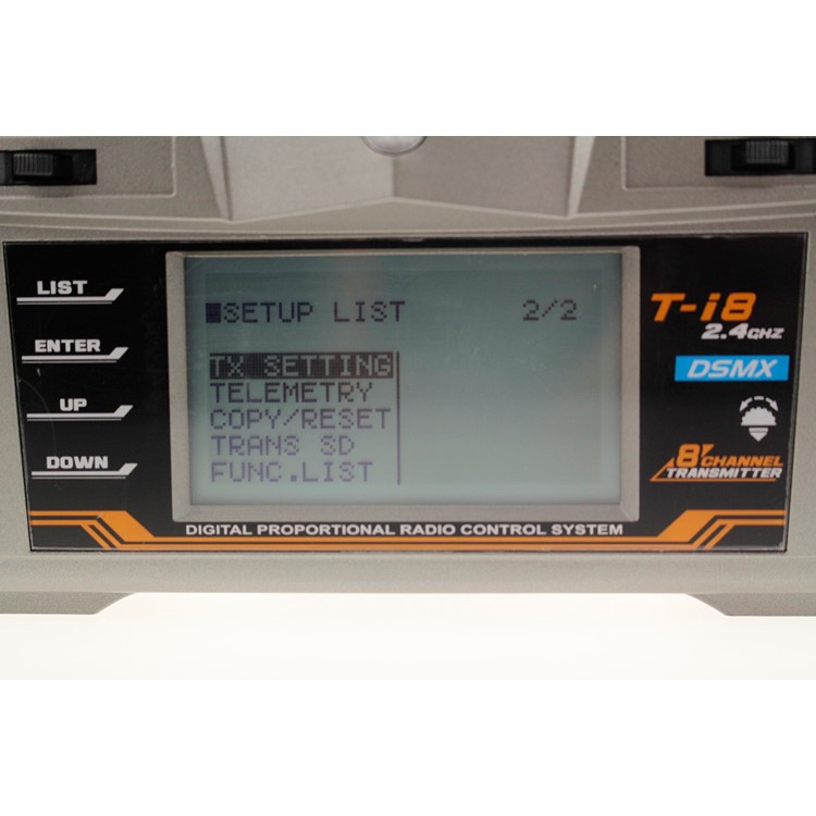 MKRON T-i8 2.4GHz 8CH DSMX Digital Spread Modulation X Compatible Transmitter 3-Pos Switch - Silver-8