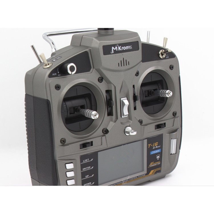 MKRON T-i6 2.4GHz 6 Channel Transmitter with Pass Back Function - Grey-16