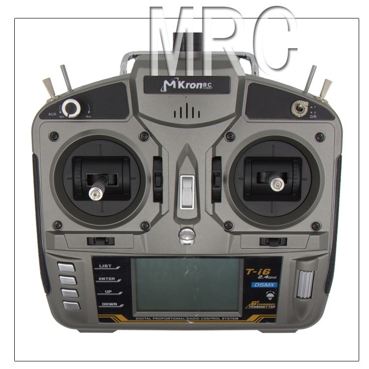 MKRON T-i6 2.4GHz 6 Channel Transmitter with Pass Back Function - Grey-8