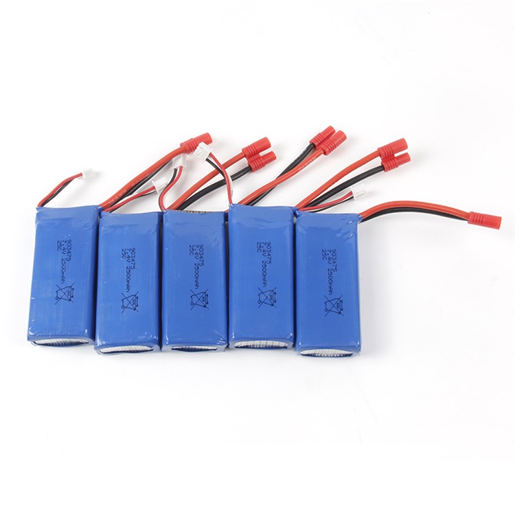 5pcs 2500mAh 7.4V Batteries Replacement + Charger Kit for Syma X8W X8G X8C etc Quadcopters - EU Plug-3