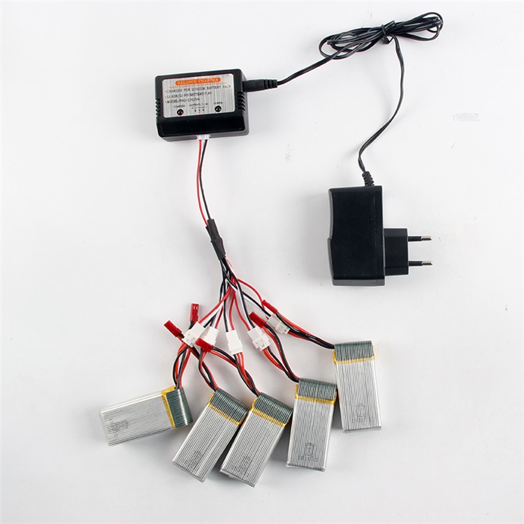 5pcs 1200mAh 7.4V Batterien + Aufladeeinheit eingestellt für MJX X101 RC Drone Quadcopter - EU Stecker-5