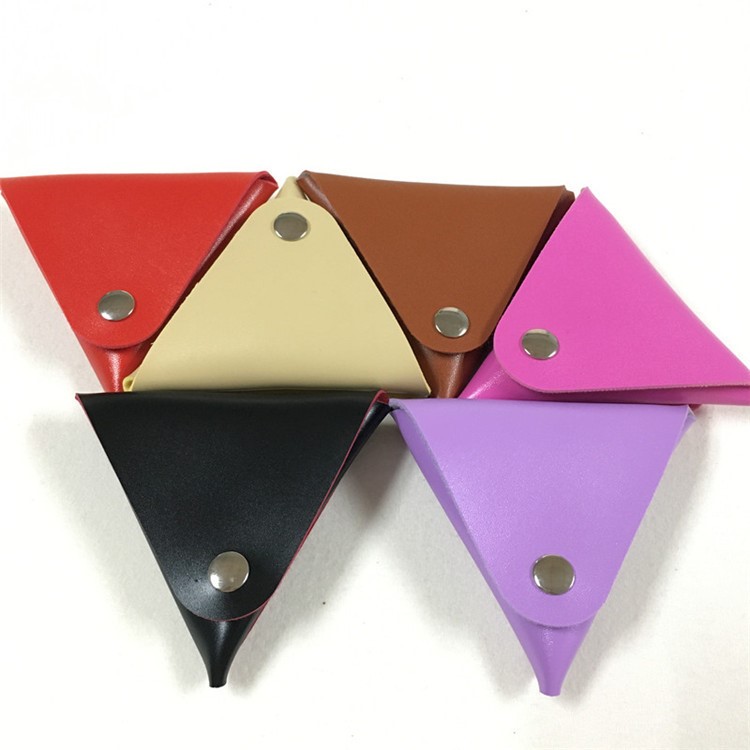 Tri Fidget Spinner PU Leather Case Holder EDC Fidget Tri-Spinner Pouch Organizer (Random Color)-3