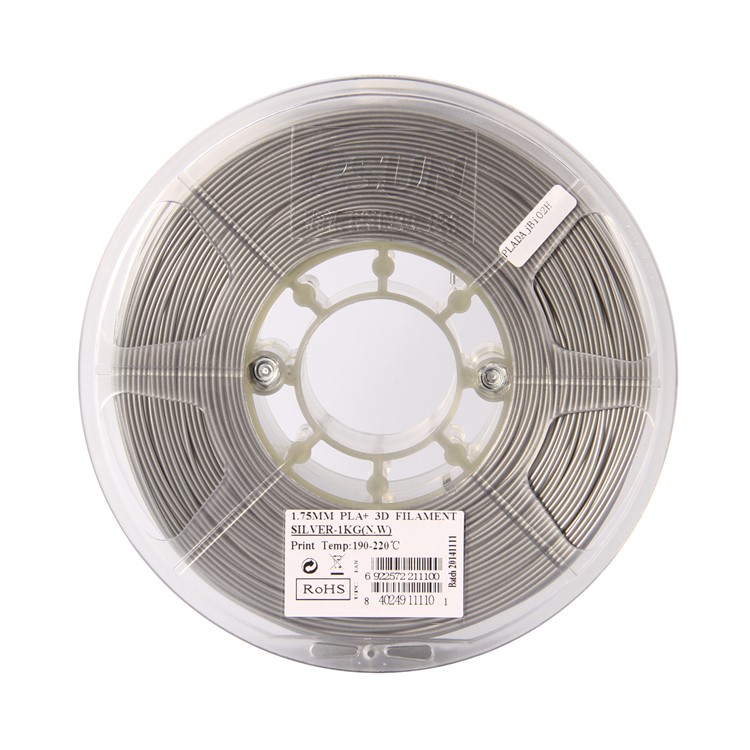 350M 1.75mm 3D Printer PLA+ Filament Printing Material - Silver Color-4