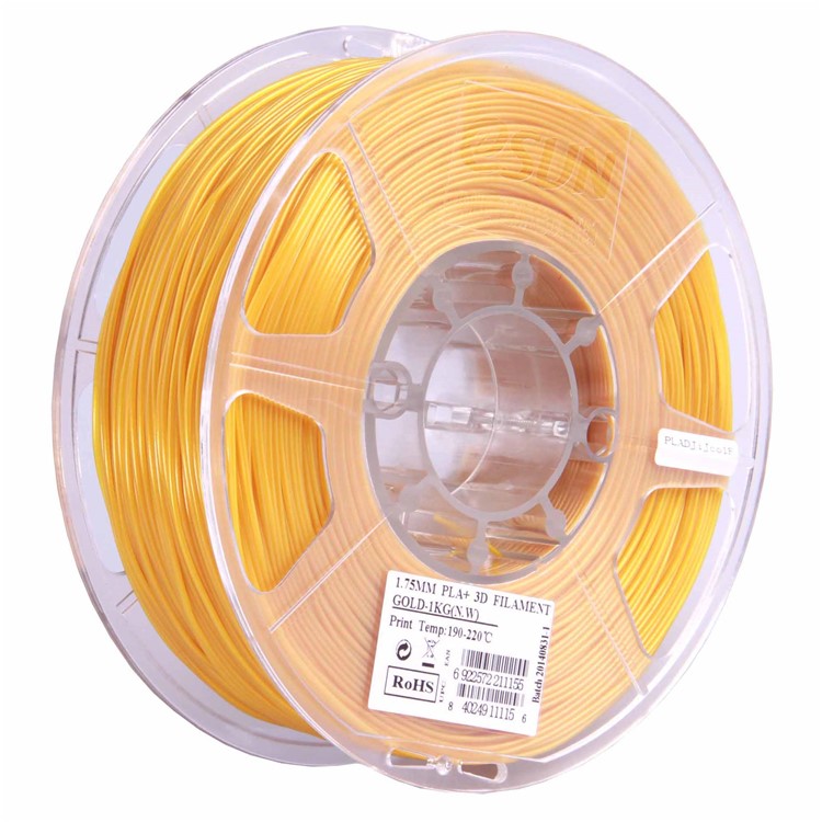 350-meter 1.75mm 3D Printer PCL Filament Low Temperature Printing Material - Gold Color-1