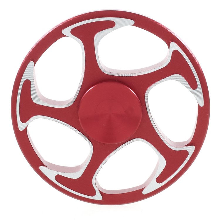 Geometric Pattern EDC Hand Spinner Fidget Toy Anxiety Stress Relief - Red-1