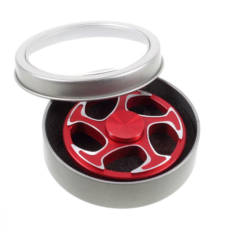 Geometric Pattern EDC Hand Spinner Fidget Toy Anxiety Stress Relief - Red-11