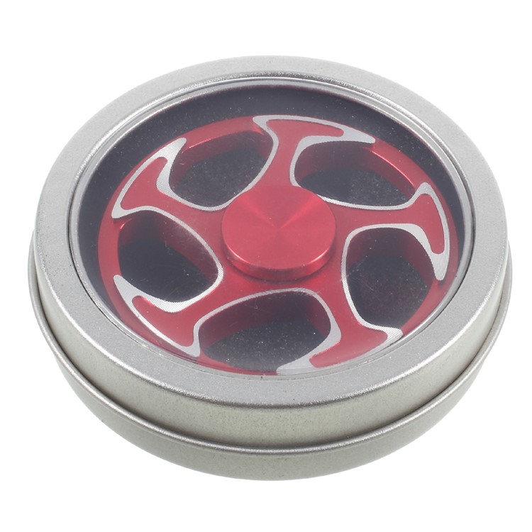Geometric Pattern EDC Hand Spinner Fidget Toy Anxiety Stress Relief - Red-12