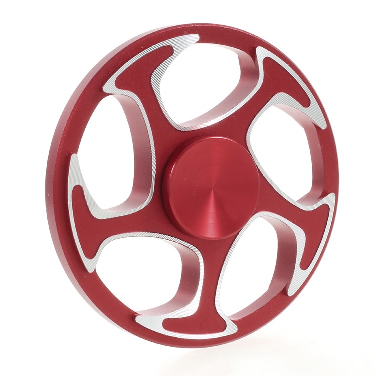Geometric Pattern EDC Hand Spinner Fidget Toy Anxiety Stress Relief - Red-4