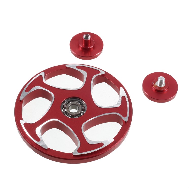 Geometric Pattern EDC Hand Spinner Fidget Toy Anxiety Stress Relief - Red-6