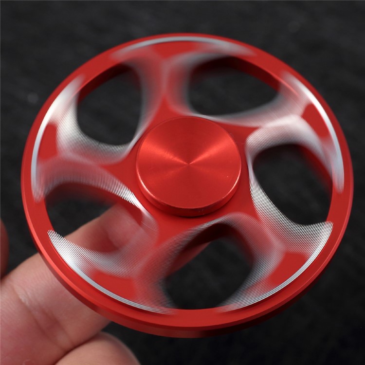Geometric Pattern EDC Hand Spinner Fidget Toy Anxiety Stress Relief - Red-8
