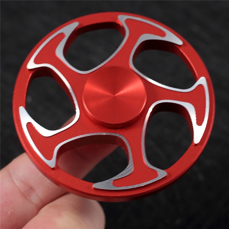 Geometric Pattern EDC Hand Spinner Fidget Toy Anxiety Stress Relief - Red-9