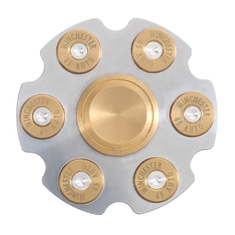 Fidget Hand Finger Spinner EDC Focus Toy Anxiety Stress Relief Toy - Silver-1
