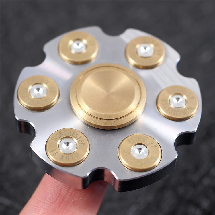 Fidget Hand Finger Spinner EDC Focus Toy Anxiety Stress Relief Toy - Silver-12