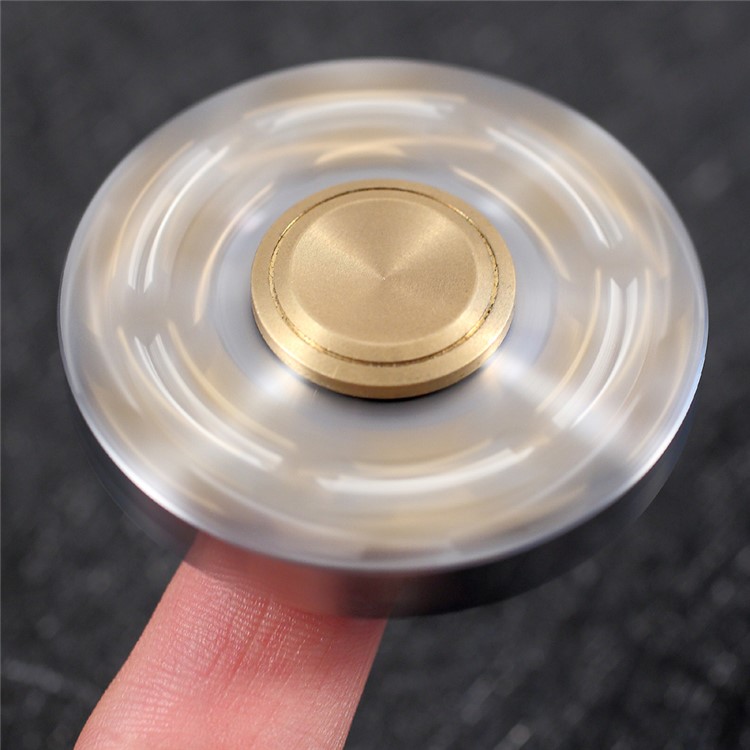 Fidget Hand Finger Spinner EDC Focus Toy Anxiety Stress Relief Toy - Silver-13