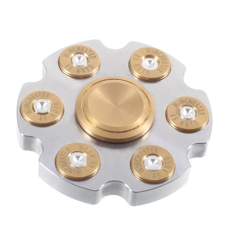 Fidget Hand Finger Spinner EDC Focus Toy Anxiety Stress Relief Toy - Silver-2