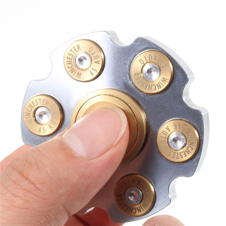 Fidget Hand Finger Spinner EDC Focus Toy Anxiety Stress Relief Toy - Silver-7
