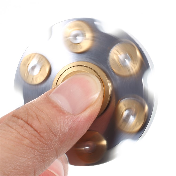 Fidget Hand Finger Spinner EDC Focus Toy Anxiety Stress Relief Toy - Silver-9