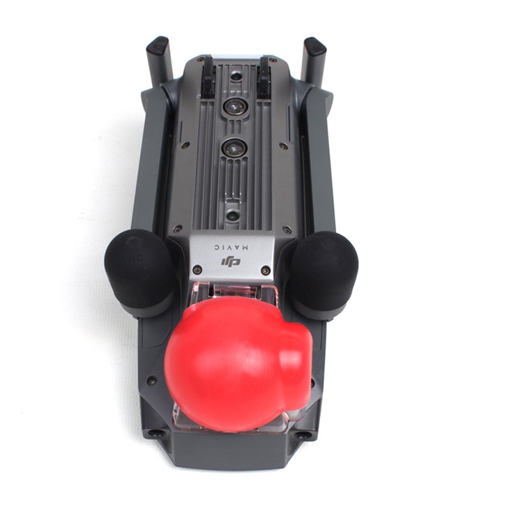 D19 Lens Cover Silicone Protection Hood Accessory for DJI Mavic Pro - Red-2