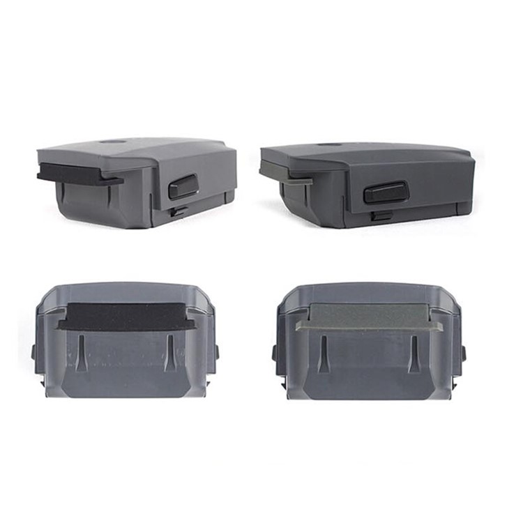 Silicone 3*Battery Protectors and 1*Charge Port Cover Safety Caps Set - Black-4