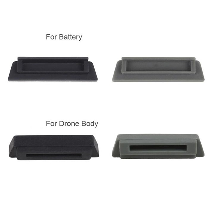 Silicone 3*Battery Protectors and 1*Charge Port Cover Safety Caps Set - Black-7