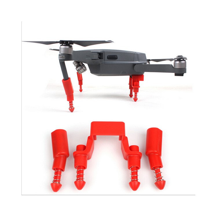 Upgraded Landing Gear Stabilizer Damping Landing Skid Stabilizers Extender Set for DJI Mavic Pro - Red-1