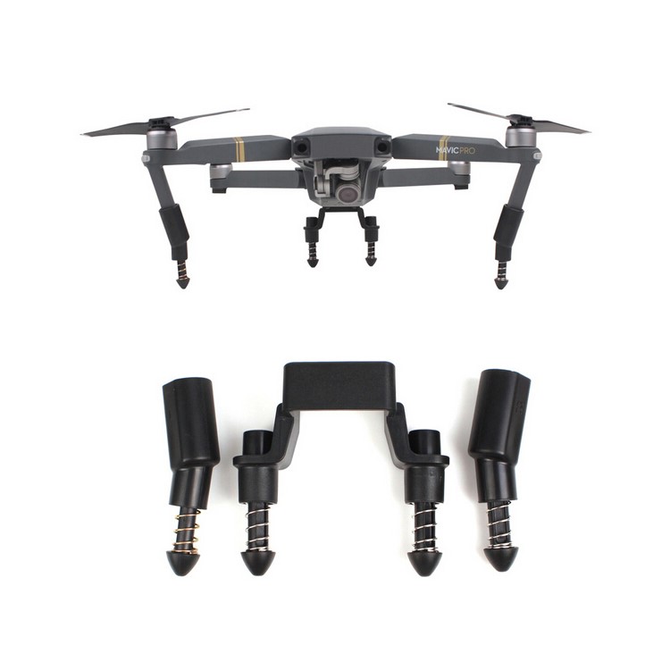 Upgraded Landing Equippment Stabilizer Damping Landing Skid Stabilizers Extender for DJI Mavic Pro - Black-1