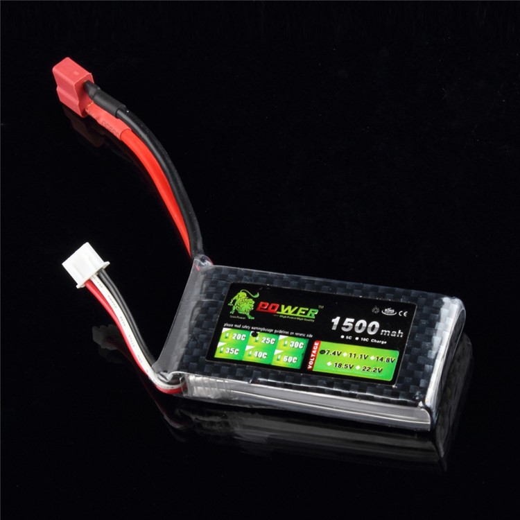 Löwe Power 7,4 V 1500 Mah 2S1P 30C T Stecker Lipo Batterie Für RC Hubschrauber Auto-1