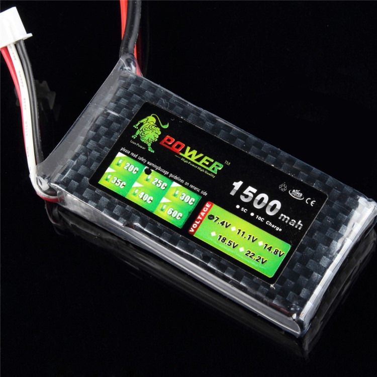 Löwe Power 7,4 V 1500 Mah 2S1P 30C T Stecker Lipo Batterie Für RC Hubschrauber Auto-3