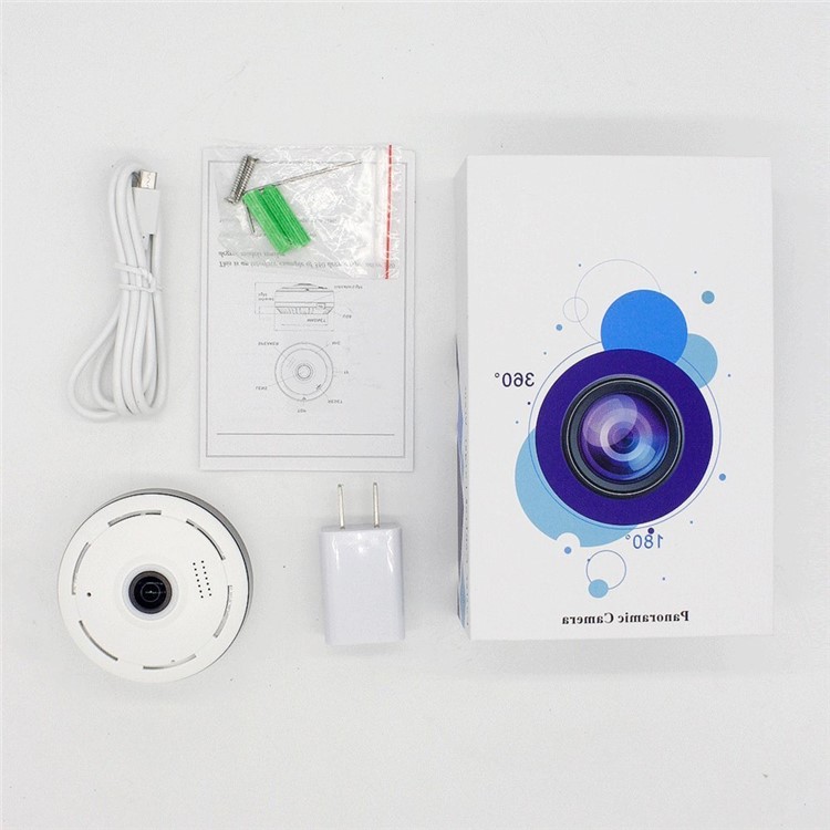 960P WiFi Wireless HD 360 Degree Fisheye IP Network Camera Support Night Vision - EU Plug-3