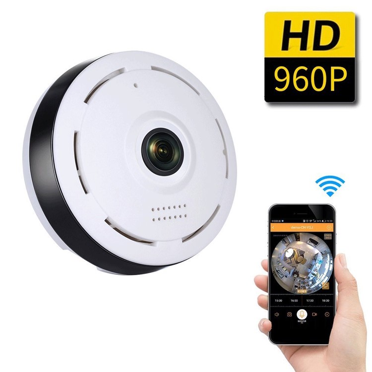 960P WiFi Wireless HD 360 Degree Fisheye IP Network Camera Support Night Vision - EU Plug-5