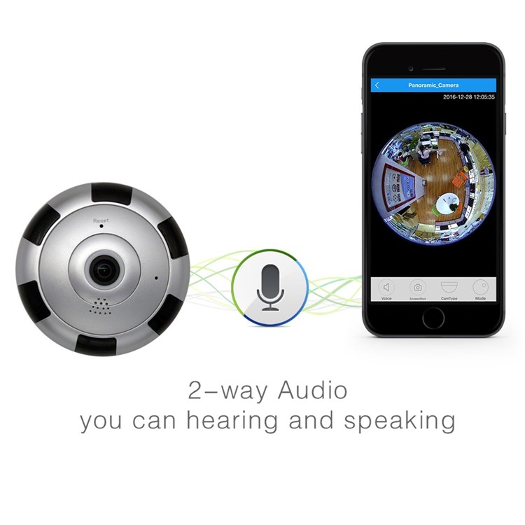 Panorama Wireless IP Camera 960P HD WiFi Smart Camera 360 Degree Full View Support IOS Android Smartphone APP Remote View - EU Plug-7