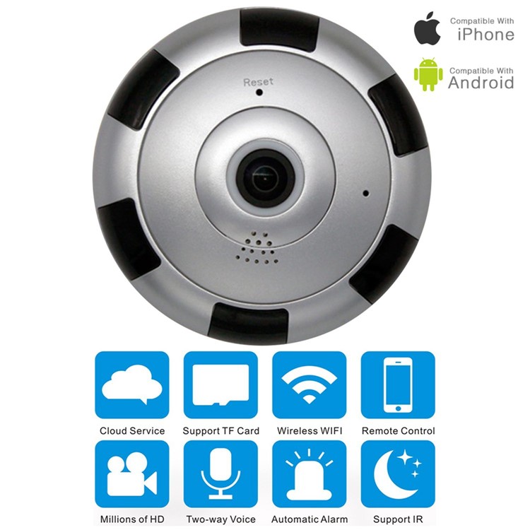 Panorama Wireless IP Camera 960P HD WiFi Smart Camera 360 Degree Full View Support IOS Android Smartphone APP Remote View - EU Plug-8