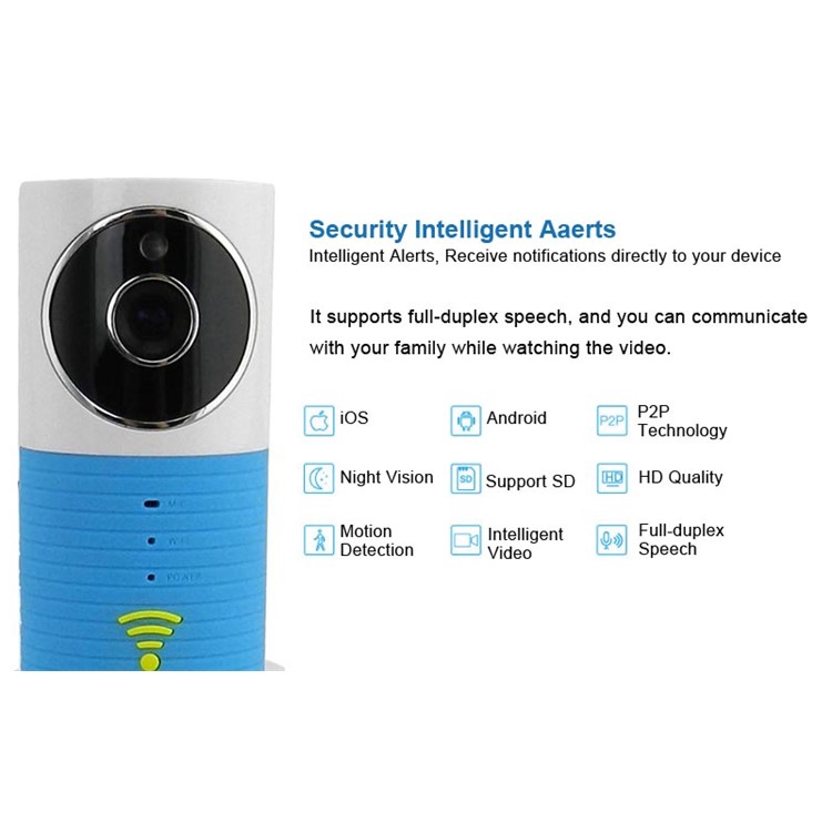 DOW-1 Smart 720P WiFi IP Camera Support Night Vision/Two-way Audio/TF Card - Orange-10