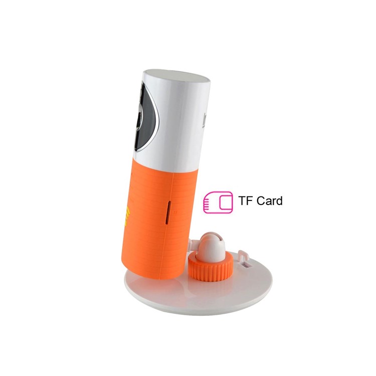 DOW-1 Smart 720P WiFi IP Camera Support Night Vision/Two-way Audio/TF Card - Orange-4