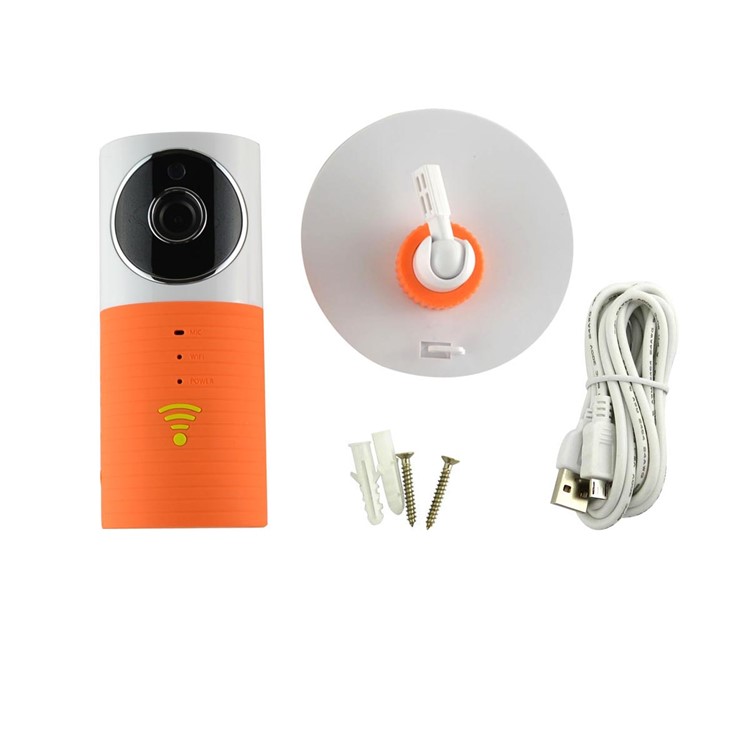 DOW-1 Smart 720P WiFi IP Camera Support Night Vision/Two-way Audio/TF Card - Orange-7