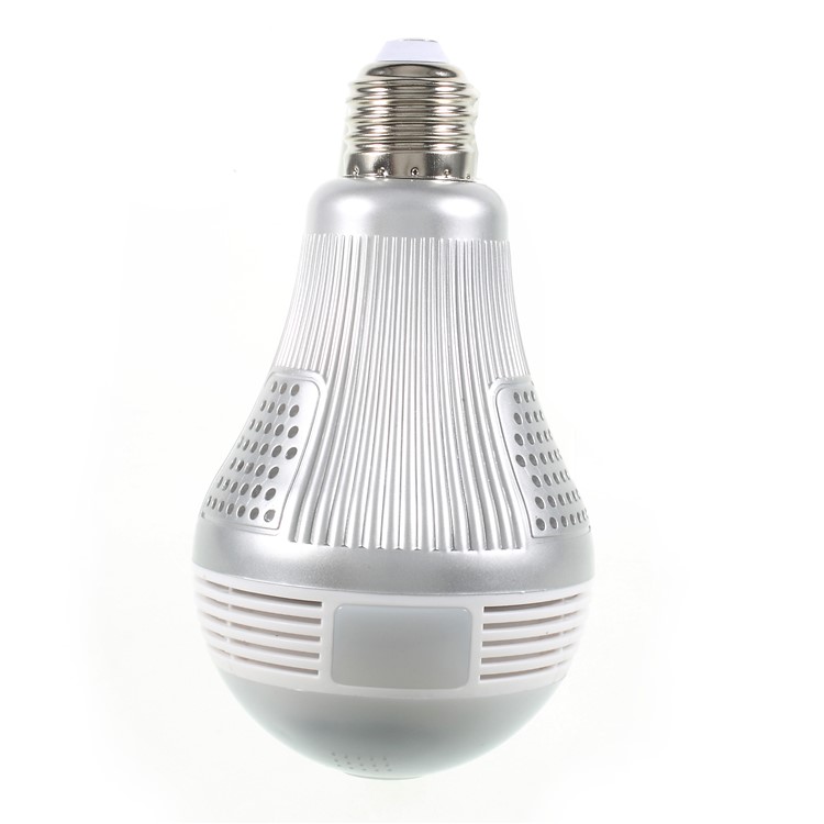 WiFi Panoramic 360-degree 3MP Fisheye IP Camera E27 Smart LED Bulb Home Security-2