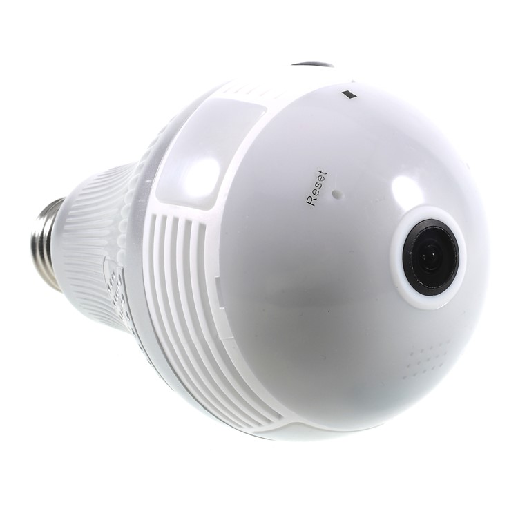 WiFi Panoramic 360-degree 3MP Fisheye IP Camera E27 Smart LED Bulb Home Security-3