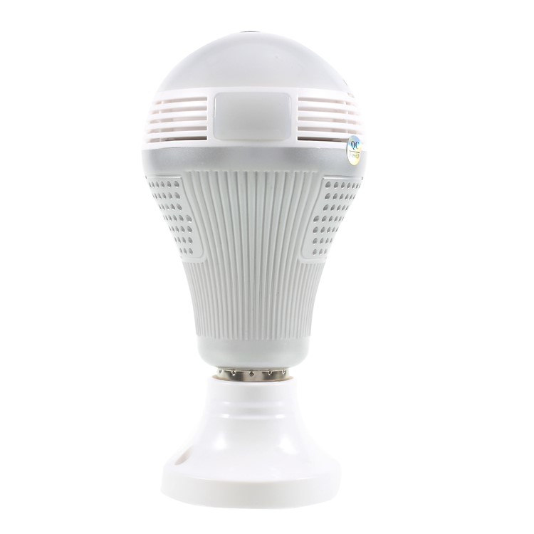 WiFi Panoramic 360-degree 3MP Fisheye IP Camera E27 Smart LED Bulb Home Security-8