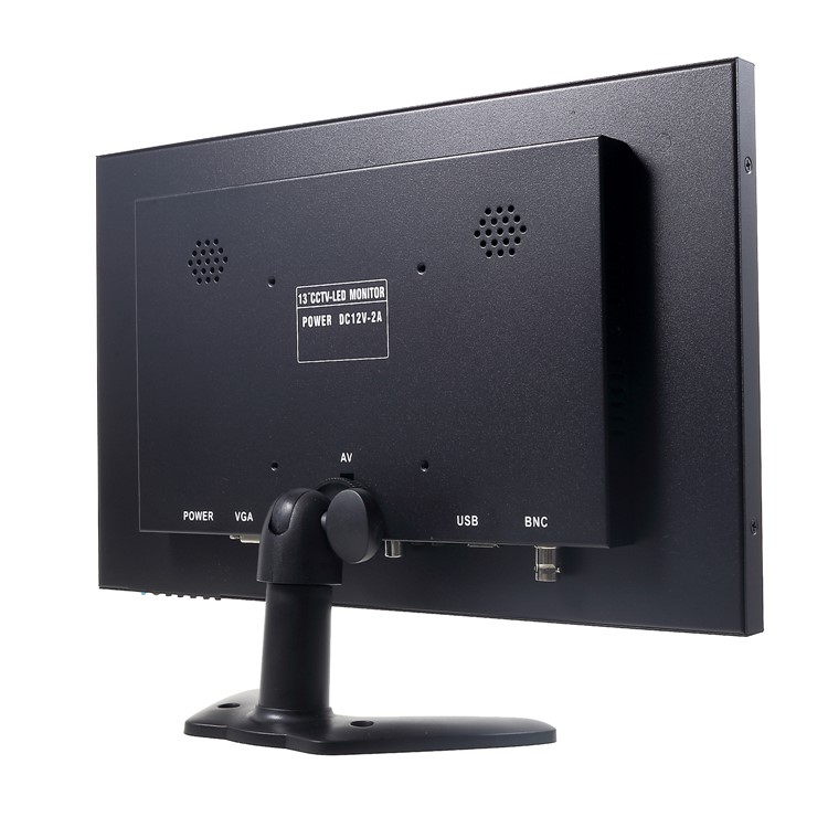 130MA Professional 13-inch 1920x1080 CCTV TFT LCD Monitor with BNC/AV/VGA/HDMI/USB/SPEAKER Ports - US Plug-3