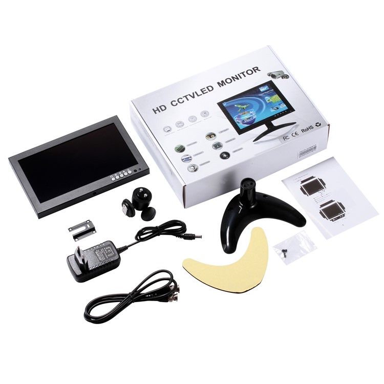 8 Inch TFT LED HD Monitor HDMI VGA BNC AV Input for CCTV Camera - US Plug-19