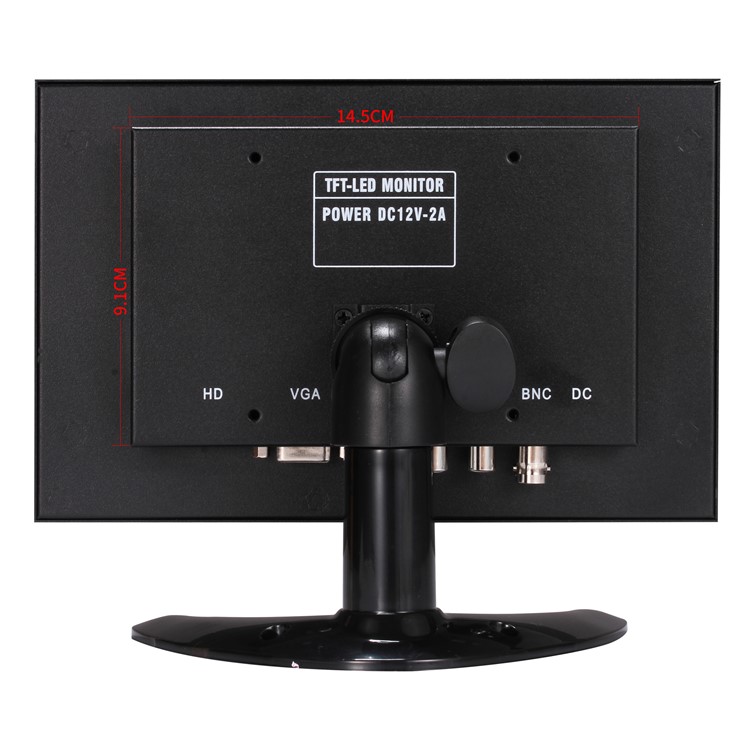 8" Inch TFT LED Video Audio VGA HDMl BNC HD Monitor 16:9 Screen for CCTV Camera - EU Plug-18