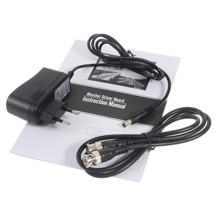 10-inch CCTV TFT LCD Monitor Metal Casing with BNC, HDMI, VGA Inputs (101MA) - EU Plug-6