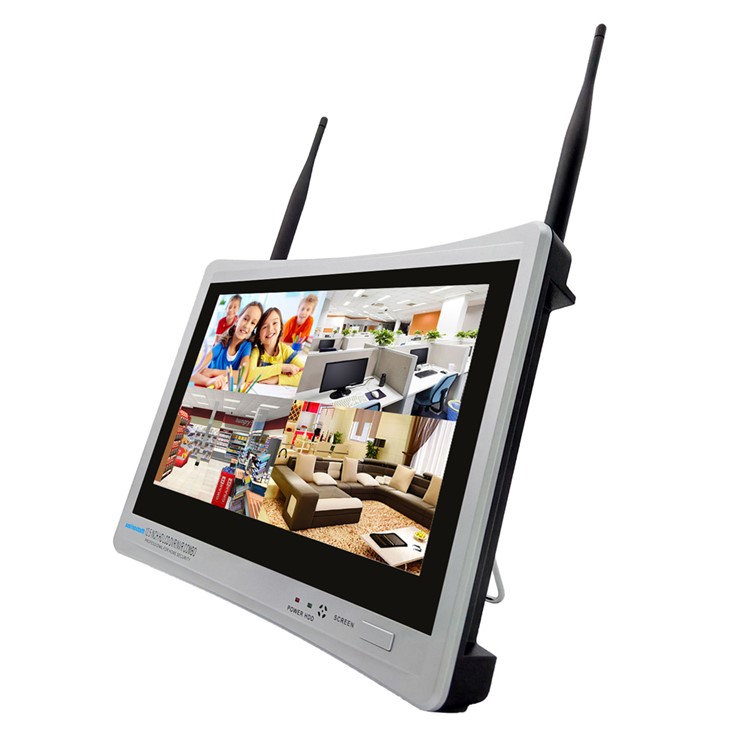 SINOCAM 12.5 pulgadas LCD 4CH 960P wifi NVR kit con 4 x 2.0MP cámaras IP al aire libre (SN-NVK-9136W13) - UE Plug-4