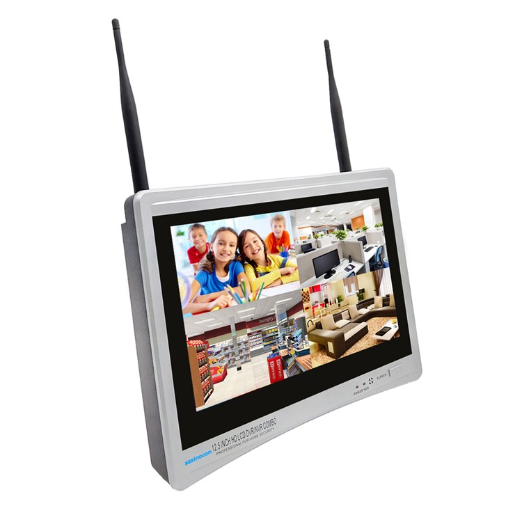 SINOCAM 12.5-Pulgadas LCD 4CH 960P WiFi NVR Kit con 4 x 2.0MP cámaras IP al aire libre (SN-NVK-9136W13) - EU tapón-5