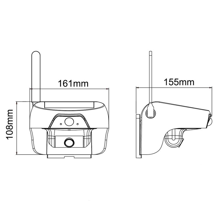 FREECAM Solar Powered Wireless WiFi Security Camera 720P IP55 Waterproof IP Network Web Cam - White-10