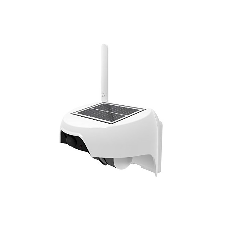 FREECAM Solar Powered Wireless WiFi Security Camera 720P IP55 Waterproof IP Network Web Cam - White-3
