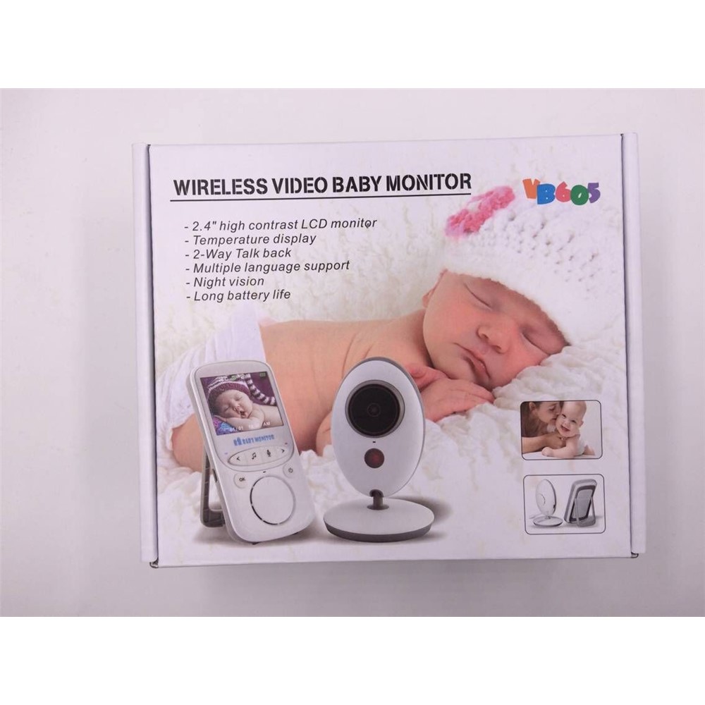 Security System 2.4-inch TFT LCD Video Baby Monitor Temperature Display with Night Vision and Two Way Voice Talk (VB605) - UK Plug-24