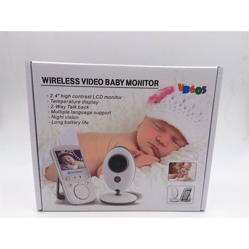 Security System 2.4-inch TFT LCD Video Baby Monitor Temperature Display with Night Vision and Two Way Voice Talk (VB605) - UK Plug-26