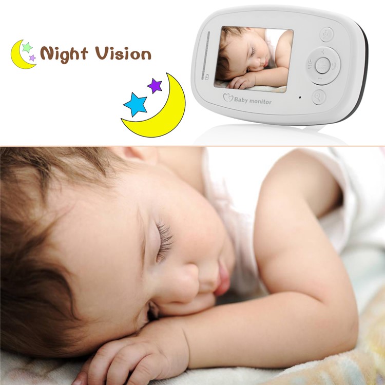 2.4-inch TFT LCD Wireless Digital Video Baby Monitor with Night Vision and Two Way Talk - EU Plug-3
